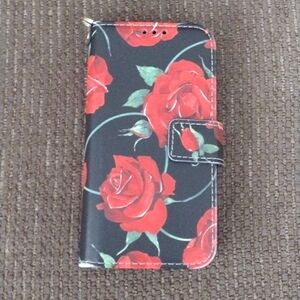 CaseOwl iPhone 13 6.1 Display Wallet & Case  Magnetic Catch Red Roses